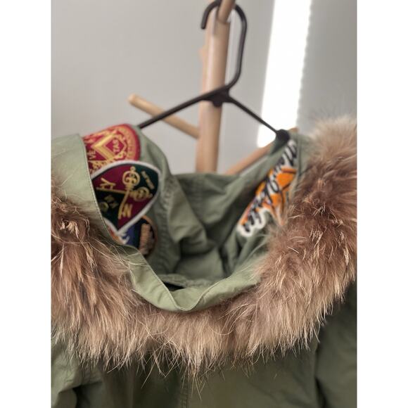 Vintage Flying Parka Jacket Hood Zip Men Size L From Japan - Picture 7 of 12